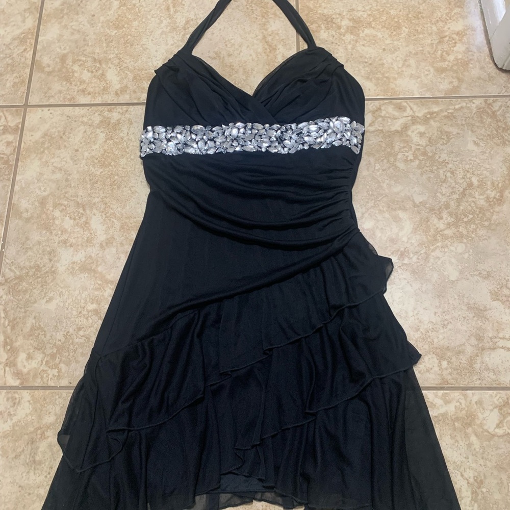 Rampage Black Top with Silver Embellishments